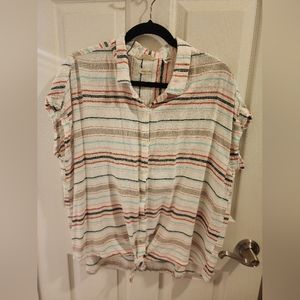 4/$25 Weatherproof Vintage Boho Women Short Sleeve Top